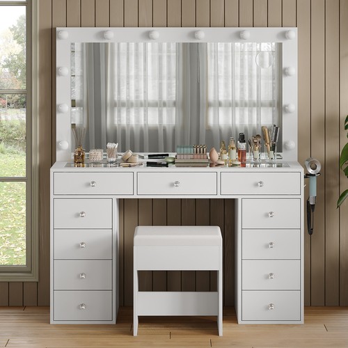 Drawer vanity desk - desk, with